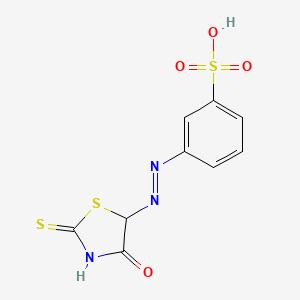 3-[(E)-(4-Oxo-2-sulfanylidene-1,3-thiazolidin-5-yl)diazenyl]benzene-1-sulfonic acid