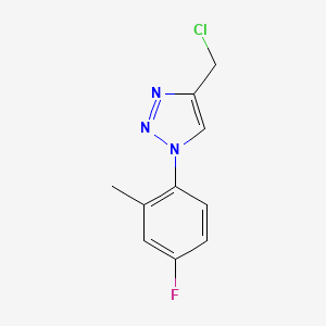 molecular formula C10H9ClFN3 B1467117 4-(氯甲基)-1-(4-氟-2-甲苯基)-1H-1,2,3-三唑 CAS No. 1247179-18-5
