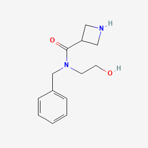 molecular formula C13H18N2O2 B1467121 N-benzyl-N-(2-hydroxyethyl)azetidine-3-carboxamide CAS No. 1489555-12-5