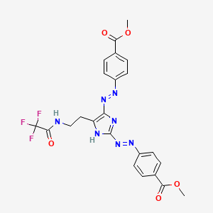 Methyl 4-[2-(4-{(E)-[4-(methoxycarbonyl)phenyl]diazenyl}-5-[2-(2,2,2-trifluoroacetamido)ethyl]-2H-imidazol-2-ylidene)hydrazinyl]benzoate