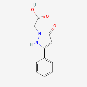 molecular formula C11H10N2O3 B1467124 2-(5-hydroxy-3-phenyl-1H-pyrazol-1-yl)acetic acid CAS No. 1879875-24-7