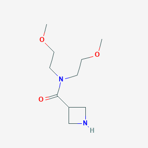 molecular formula C10H20N2O3 B1467132 N,N-bis(2-methoxyethyl)azetidine-3-carboxamide CAS No. 1479991-13-3
