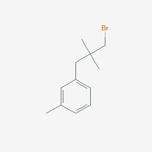 molecular formula C12H17B B1467134 1-(3-Bromo-2,2-dimethylpropyl)-3-methylbenzene CAS No. 1493973-81-1