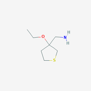 molecular formula C7H15NOS B1467135 (3-乙氧基硫环-3-基)甲胺 CAS No. 1490579-58-2