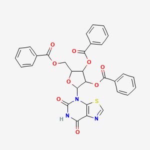 [3,4-Dibenzoyloxy-5-(5,7-dioxo-[1,3]thiazolo[5,4-d]pyrimidin-4-yl)oxolan-2-yl]methyl benzoate