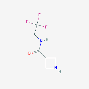 molecular formula C6H9F3N2O B1467138 N-(2,2,2-trifluoroethyl)azetidine-3-carboxamide CAS No. 1487019-62-4