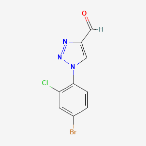 molecular formula C9H5BrClN3O B1467139 1-(4-溴-2-氯苯基)-1H-1,2,3-三唑-4-甲醛 CAS No. 1484211-97-3