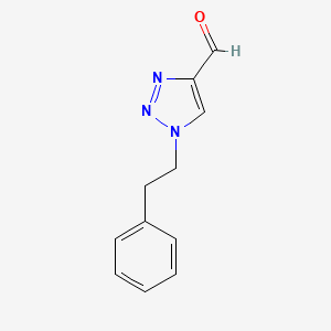 molecular formula C11H11N3O B1467141 1-(2-苯乙基)-1H-1,2,3-三唑-4-甲醛 CAS No. 1495833-95-8