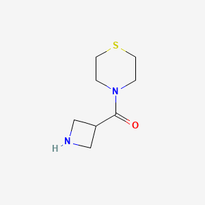 molecular formula C8H14N2OS B1467142 4-(Azetidine-3-carbonyl)thiomorpholine CAS No. 1483572-67-3
