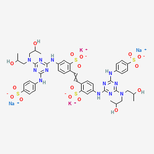 Benzenesulfonic acid, 2,2'-(1,2-ethenediyl)bis[5-[[4-[bis(2-hydroxypropyl)amino]-6-[(4-sulfophenyl)amino]-1,3,5-triazin-2-yl]amino]-, dipotassium disodium salt