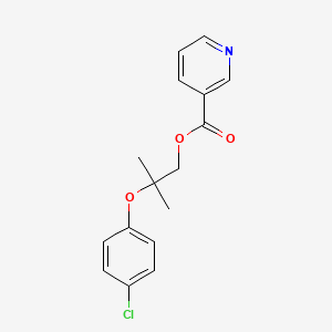 3-Pyridinecarboxylic acid, 2-(4-chlorophenoxy)-2-methylpropyl ester