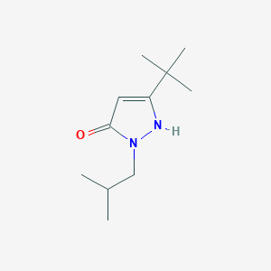 molecular formula C11H20N2O B1467148 3-(叔丁基)-1-异丁基-1H-吡唑-5-醇 CAS No. 1564619-41-5
