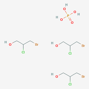 3-Bromo-2-chloropropan-1-ol;phosphoric acid