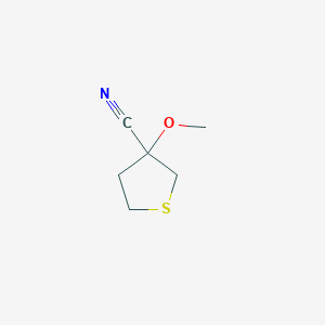 molecular formula C6H9NOS B1467150 3-甲氧基硫环-3-腈 CAS No. 1448128-83-3