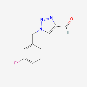 1-[(3-fluorophenyl)methyl]-1H-1,2,3-triazole-4-carbaldehyde