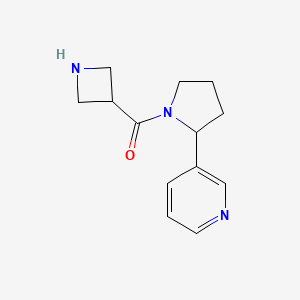 molecular formula C13H17N3O B1467153 3-[1-(Azetidine-3-carbonyl)pyrrolidin-2-yl]pyridine CAS No. 1465026-20-3