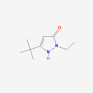 molecular formula C9H16N2O B1467157 3-(tert-butyl)-1-ethyl-1H-pyrazol-5-ol CAS No. 1564794-29-1