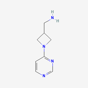 molecular formula C8H12N4 B1467166 (1-(Pyrimidin-4-yl)azetidin-3-yl)methanamine CAS No. 1497802-78-4