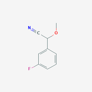 molecular formula C9H8FNO B1467169 2-(3-Fluorophenyl)-2-methoxyacetonitrile CAS No. 1478539-32-0