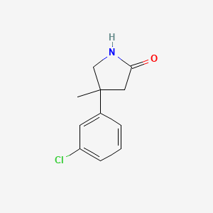 4-(3-Chlorophenyl)-4-methylpyrrolidin-2-one