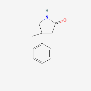 molecular formula C12H15NO B1467171 4-Methyl-4-(4-methylphenyl)pyrrolidin-2-one CAS No. 1487865-29-1