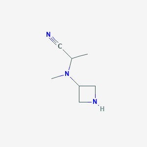 molecular formula C7H13N3 B1467173 2-(Azetidin-3-yl(methyl)amino)propanenitrile CAS No. 1491799-83-7