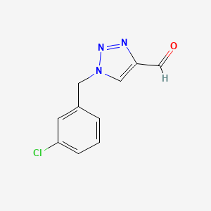 molecular formula C10H8ClN3O B1467174 1-[(3-chlorophenyl)methyl]-1H-1,2,3-triazole-4-carbaldehyde CAS No. 1496726-86-3