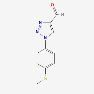 molecular formula C10H9N3OS B1467175 1-[4-(methylsulfanyl)phenyl]-1H-1,2,3-triazole-4-carbaldehyde CAS No. 1484961-98-9