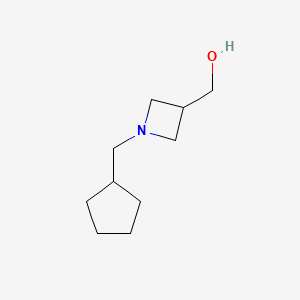 molecular formula C10H19NO B1467179 [1-(环戊基甲基)氮杂环丁-3-基]甲醇 CAS No. 1498549-58-8
