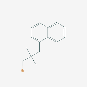 molecular formula C15H17B B1467180 1-(3-Bromo-2,2-dimethylpropyl)naphthalene CAS No. 1491706-85-4