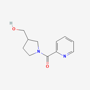 molecular formula C11H14N2O2 B1467185 (3-(Hydroxymethyl)pyrrolidin-1-yl)(pyridin-2-yl)methanone CAS No. 1248794-31-1