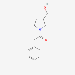 molecular formula C14H19NO2 B1467187 1-[3-(Hydroxymethyl)pyrrolidin-1-yl]-2-(4-methylphenyl)ethan-1-one CAS No. 1285522-93-1