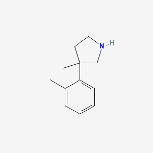 molecular formula C12H17N B1467191 3-Methyl-3-(2-methylphenyl)pyrrolidine CAS No. 1250886-01-1