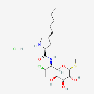 (2S,4R)-N-[(1S,2R)-2-chloro-1-[(2R,3R,4S,5R,6R)-3,4,5-trihydroxy-6-methylsulfanyloxan-2-yl]propyl]-4-pentylpyrrolidine-2-carboxamide;hydrochloride