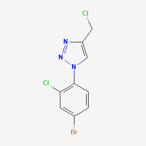 molecular formula C9H6BrCl2N3 B1467205 1-(4-bromo-2-chlorophenyl)-4-(chloromethyl)-1H-1,2,3-triazole CAS No. 1251373-65-5