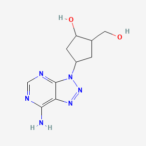 4-(7-Aminotriazolo[4,5-d]pyrimidin-3-yl)-2-(hydroxymethyl)cyclopentan-1-ol