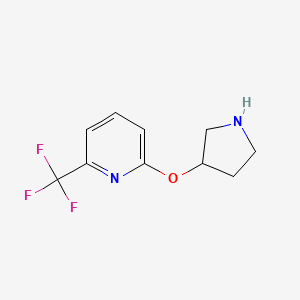 molecular formula C10H11F3N2O B1467217 2-(Pyrrolidin-3-yloxy)-6-trifluoromethyl-pyridine CAS No. 1249538-58-6