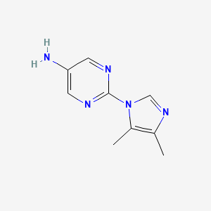 molecular formula C9H11N5 B1467219 2-(4,5-dimethyl-1H-imidazol-1-yl)pyrimidin-5-amine CAS No. 1249448-49-4