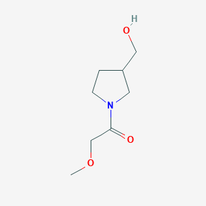 molecular formula C8H15NO3 B1467222 1-[3-(Hydroxymethyl)pyrrolidin-1-yl]-2-methoxyethan-1-one CAS No. 1247906-45-1