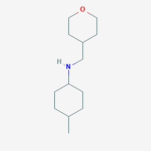 molecular formula C13H25NO B1467225 4-methyl-N-[(oxan-4-yl)methyl]cyclohexan-1-amine CAS No. 1248086-02-3