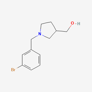 molecular formula C12H16BrNO B1467226 {1-[(3-Bromophenyl)methyl]pyrrolidin-3-yl}methanol CAS No. 1247754-48-8
