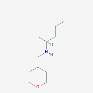 molecular formula C12H25NO B1467227 (Hexan-2-yl)[(oxan-4-yl)methyl]amine CAS No. 1247829-43-1