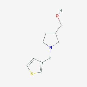 molecular formula C10H15NOS B1467231 {1-[(Thiophen-3-yl)methyl]pyrrolidin-3-yl}methanol CAS No. 1250911-90-0