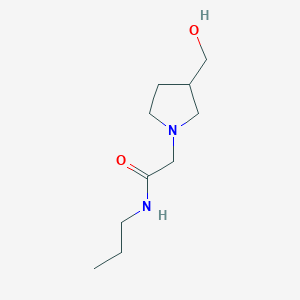 molecular formula C10H20N2O2 B1467233 2-[3-(hydroxymethyl)pyrrolidin-1-yl]-N-propylacetamide CAS No. 1251079-14-7