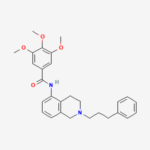 Benzamide, N-(1,2,3,4-tetrahydro-2-(3-phenylpropyl)-5-isoquinolinyl)-3,4,5-trimethoxy-