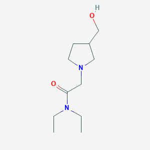molecular formula C11H22N2O2 B1467237 N,N-diethyl-2-[3-(hydroxymethyl)pyrrolidin-1-yl]acetamide CAS No. 1250792-25-6