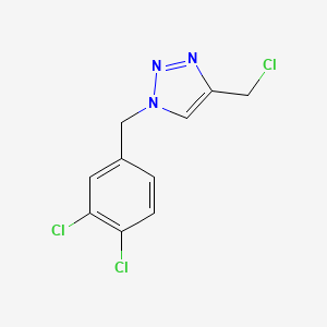 molecular formula C10H8Cl3N3 B1467239 4-(chloromethyl)-1-[(3,4-dichlorophenyl)methyl]-1H-1,2,3-triazole CAS No. 1250734-01-0