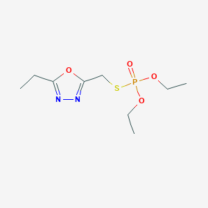 Phosphorothioic acid, O,O-diethyl S-((5-ethyl-1,3,4-oxadiazol-2-yl)methyl) ester