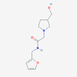 N-(furan-2-ylmethyl)-2-(3-(hydroxymethyl)pyrrolidin-1-yl)acetamide