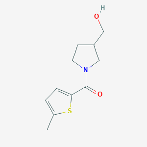 molecular formula C11H15NO2S B1467242 [1-(5-Methylthiophene-2-carbonyl)pyrrolidin-3-yl]methanol CAS No. 1250971-62-0